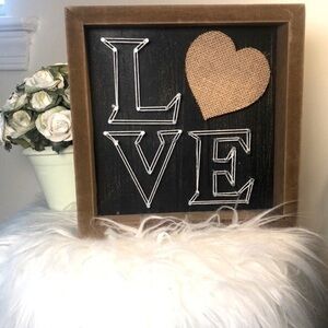 LOVE | Love Nail Art Home Decor Boho Farmhouse Rustic Accent.